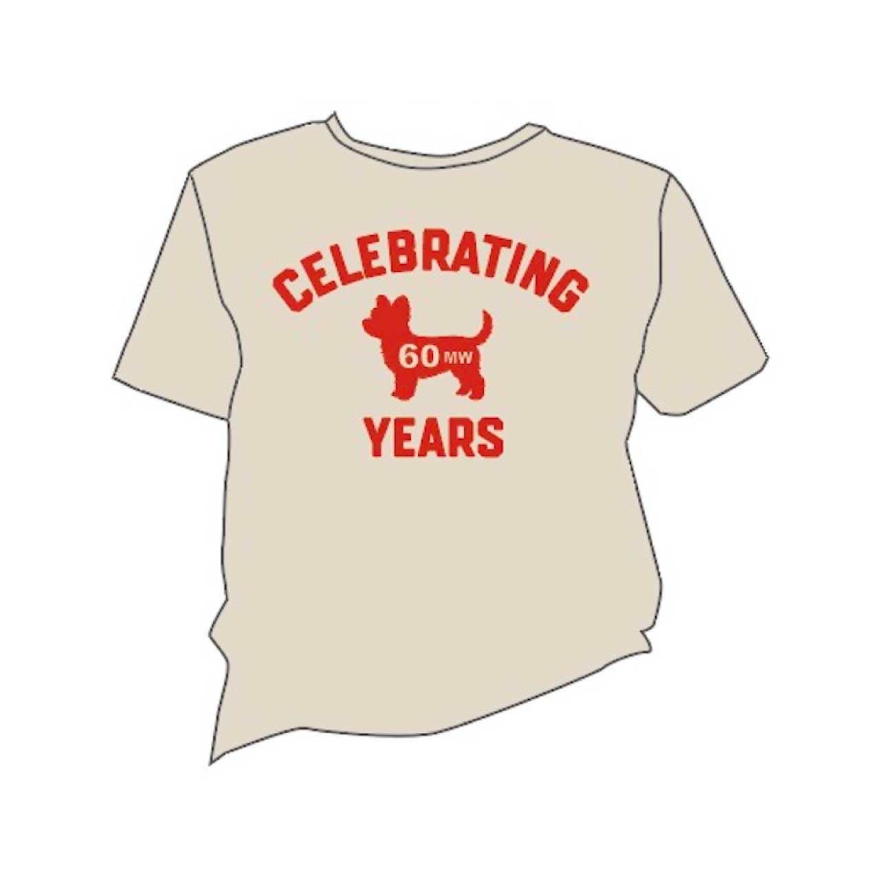 Tシャツ”dog” (オフホワイト)