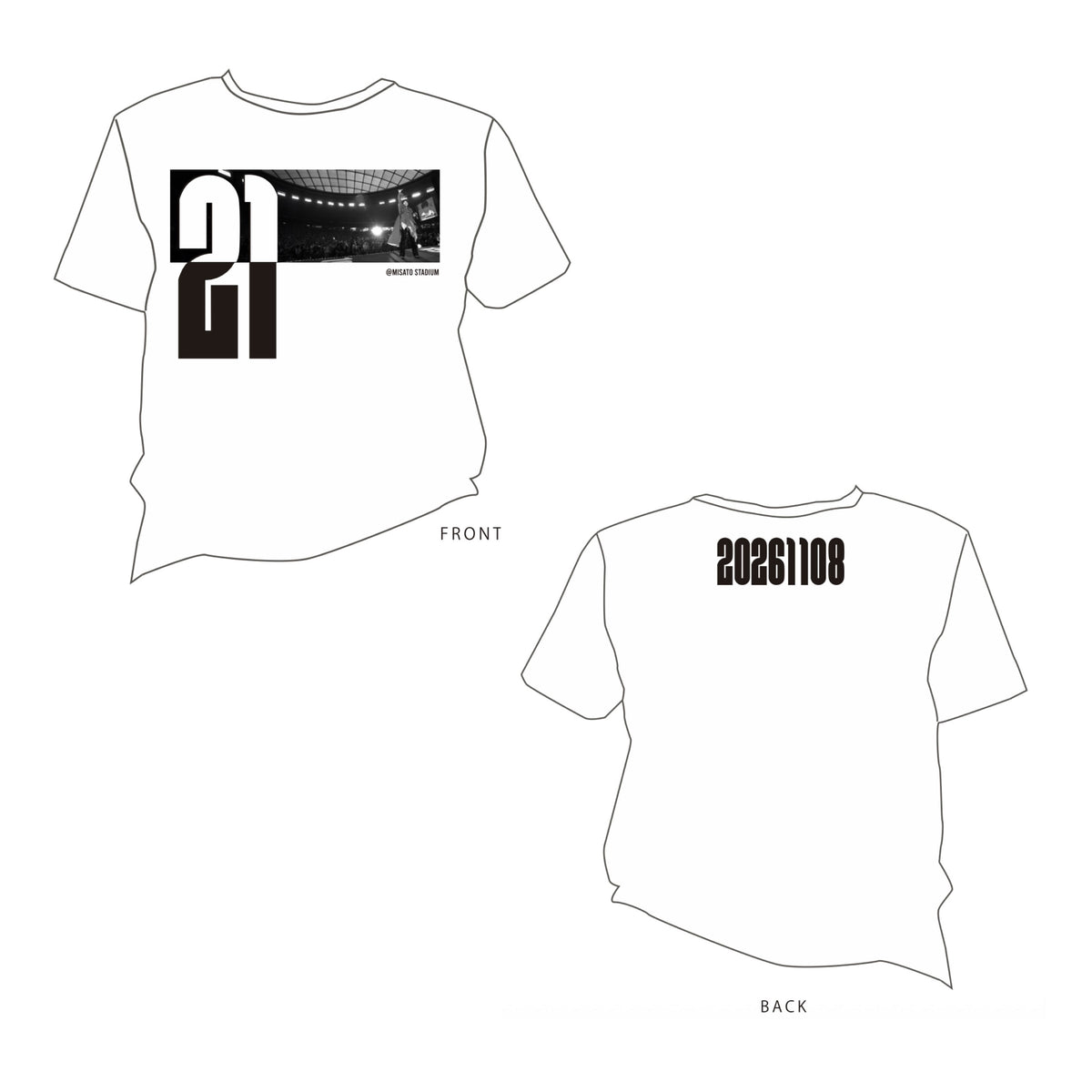 V21 Tシャツ"WHITE"(Size：S・M・L・XL)